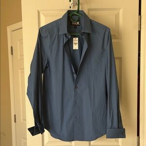 Express Modern Fit Blue Shirt